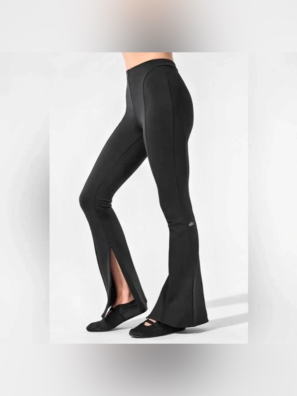 Alo High-Waist 7/8 Zip It Flare Legging Flare Leggings in Black NWT